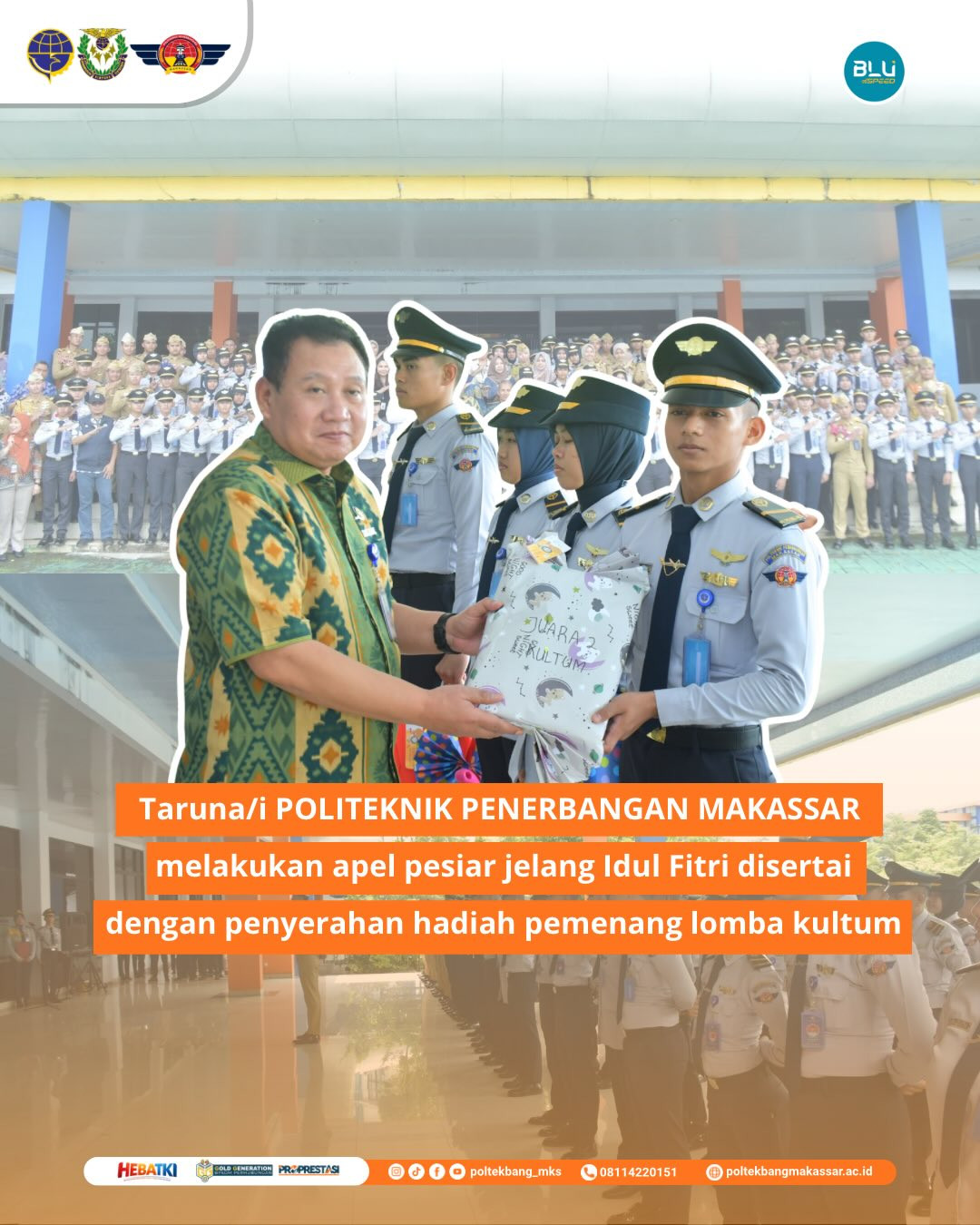 Apel Pesiar Taruna/i Politeknik Penerbangan Makassar
